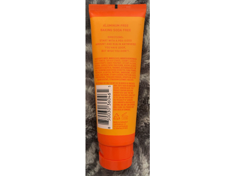 Mando Invisible Cream Deodorant, Bourbon Leather, 3.0 oz/85 g