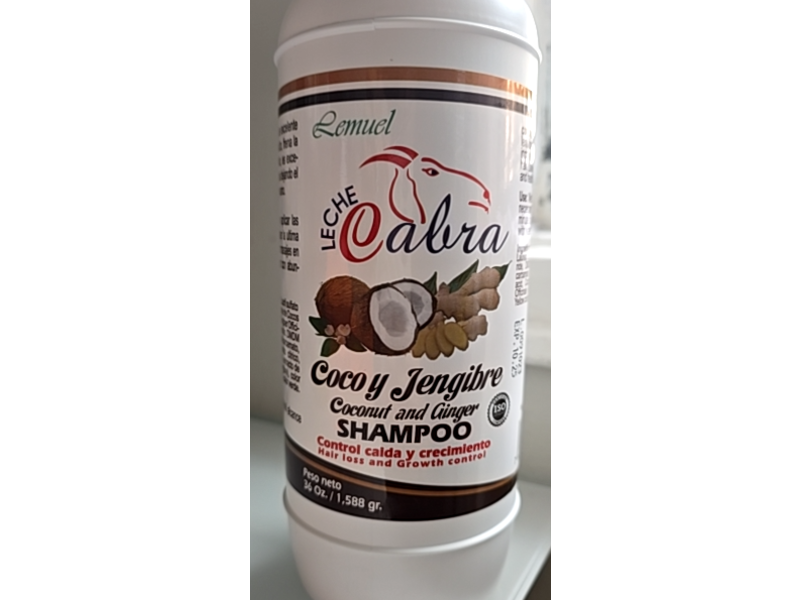 Lemuel Leche Cabra Shampoo, Coconut & Ginger, 36 oz
