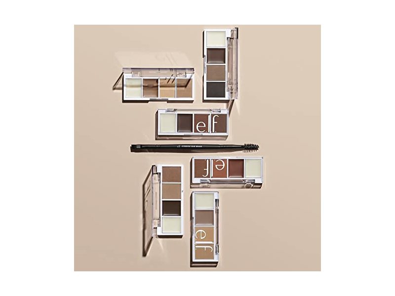 e.l.f. Cosmetics Bite-Size Brow Palette, Neutral Brown, 0.14 oz/4 g