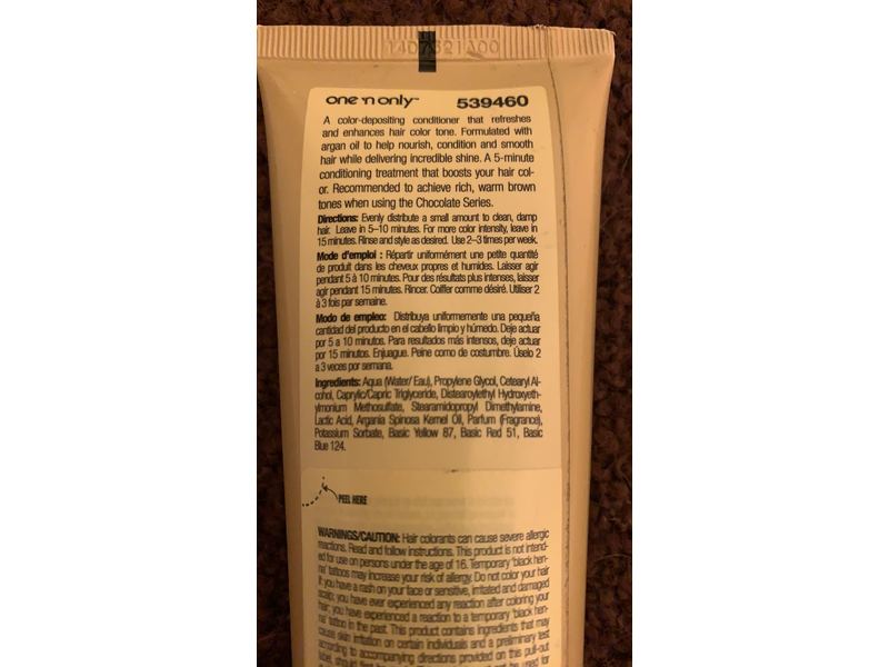 One N Only Argan Oil Color Conditioner, Chocolate, 5.2 oz/150 mL