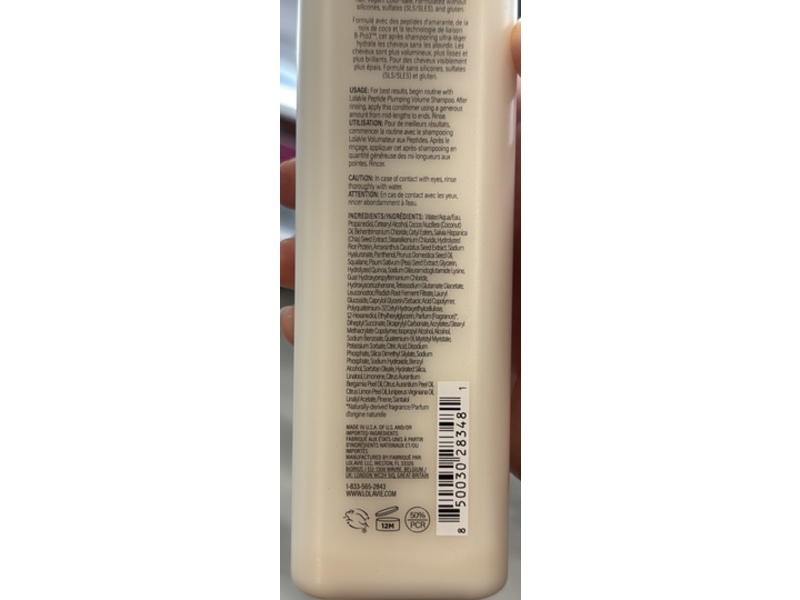 LolaVie Peptide Plumping Volume Conditioner, 8.5 fl oz/250 mL
