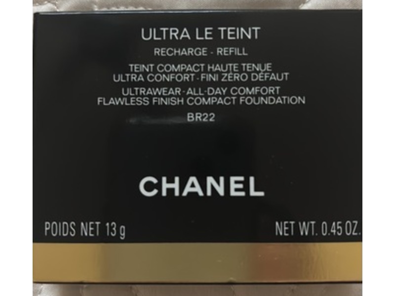 Chanel Ultra Le Teint Ultrawear - All-Day Comfort Flawless Finish Compact Foundation, BR 22, 0.45 oz/13 g