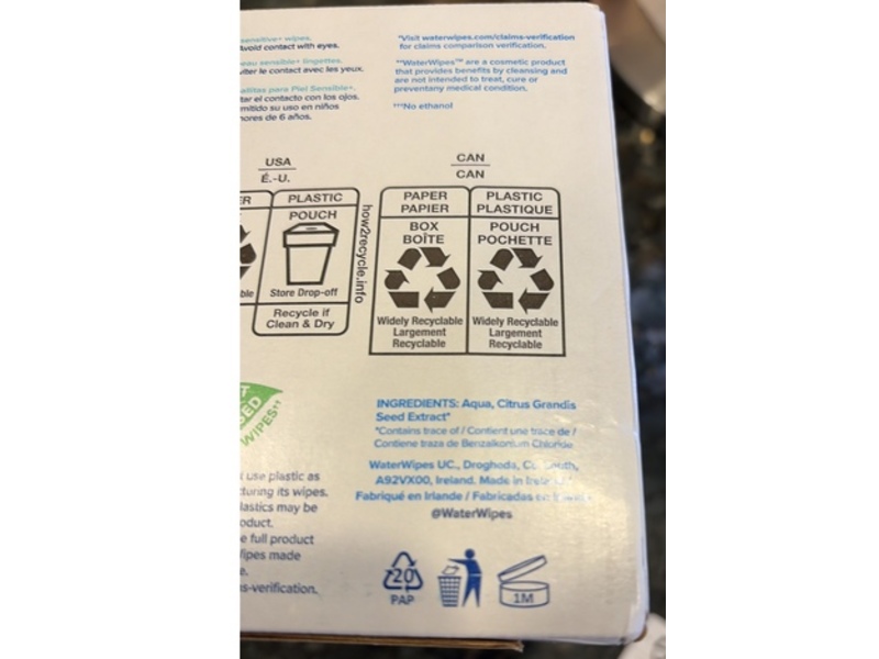 WaterWipes 3 In 1 Sensitive+ Wipes, 100 Count