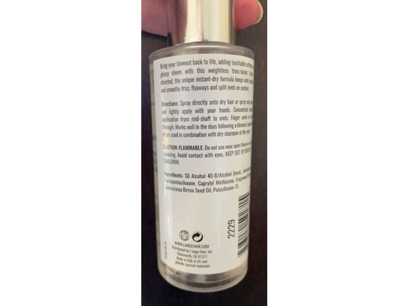 L'ange Miracle Lightweight Conditioning Shine Spray, 4 fl oz/118 ml