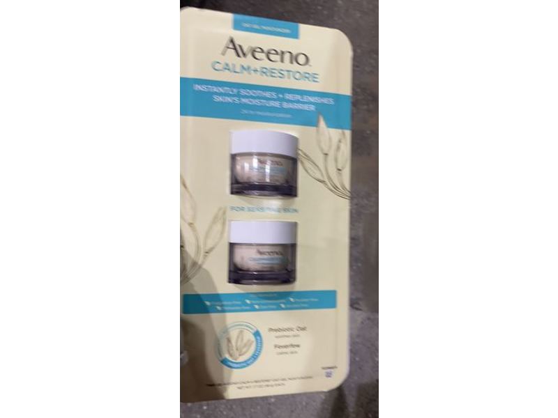 Aveeno Calm+Restore Oat Gel Moisturizer, Sensitive Skin, 2 Count