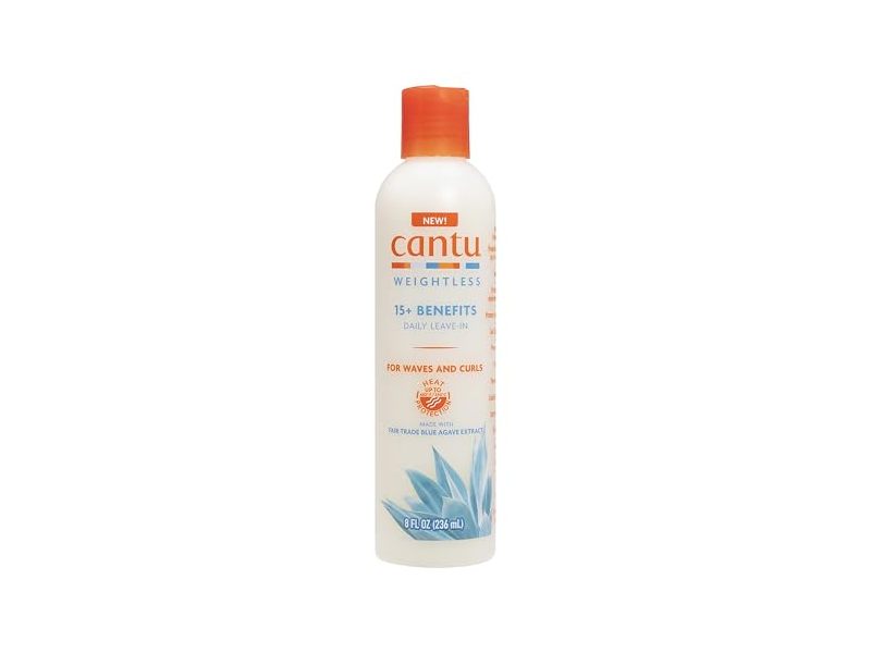 Cantu Weightless Daily Leave-In Cream, Blue Agave Extract, 8 fl oz/236 mL