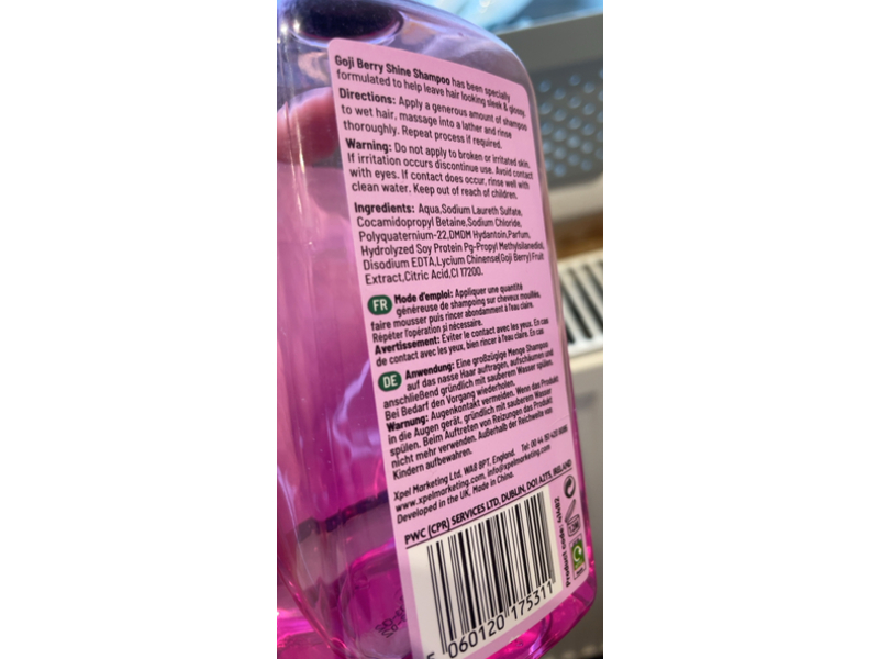 XHC Shine Shampoo, Gogi Berry, 13.52 fl oz/400 mL