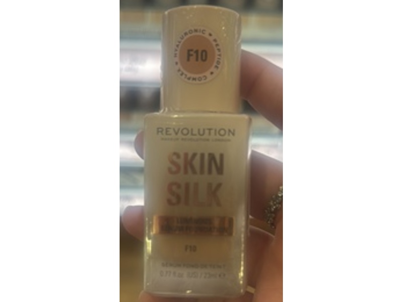 Revolution Skin Silk Luminous Serum Foundation, F10, 0.77 fl oz/23 mL
