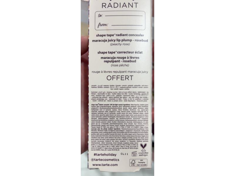 Tarte Shape Tape Radiant Concealer Set, Rose Bud, 0.33 fl oz/10 mL