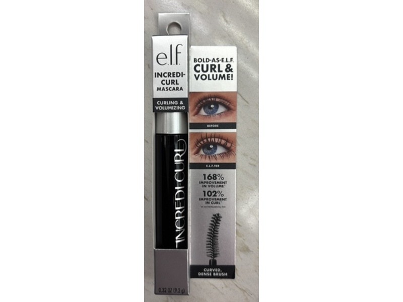 elf Incredi-Curl & Volumizing Mascara, Brown, 0.32 fl oz/9.2 g