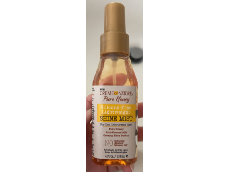 Creme Of Nature Lightweight Shine Mist, Pure Honey, Rich Coconut Oil & Creamy Shea Butter, 4 fl oz/118 mL, Pack Of 2