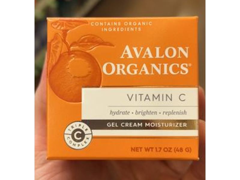 Avalon Organics Gel Cream Moisturizer, Vitamin C, 1.7 oz/48 g