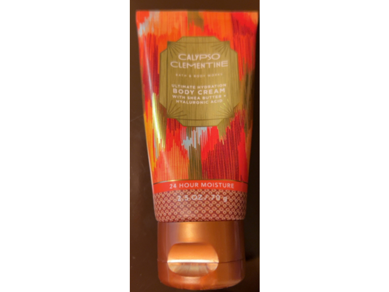 Bath & Body Works Calypso Clementine Body Cream, Shea Butter + Hyaluronic Acid, 2.5 oz/70 g