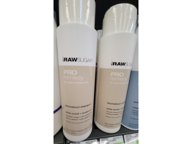 Raw Sugar Pro Remedy Reconstruct Shampoo, White Orchid + Mushroom, 12 fl oz/355 ml