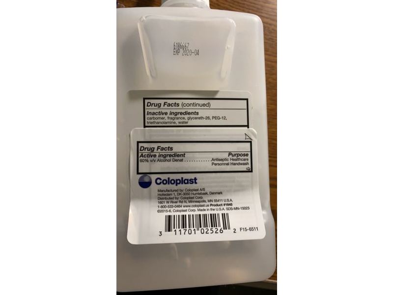 Coloplast No-Rinse Antiseptic Hand Cleansing Gel, 21 fl oz/621 mL