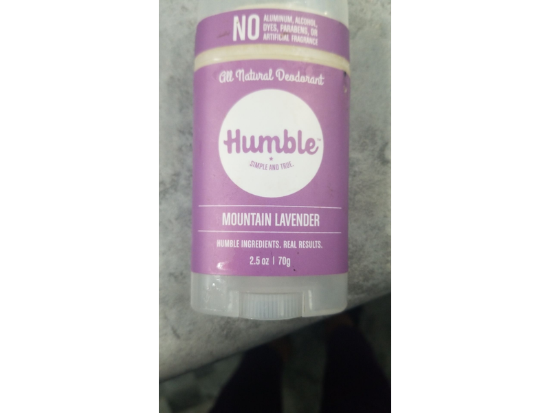 Humble All Natural Deodorant, Mountain Lavender, 2.5 oz/70 g