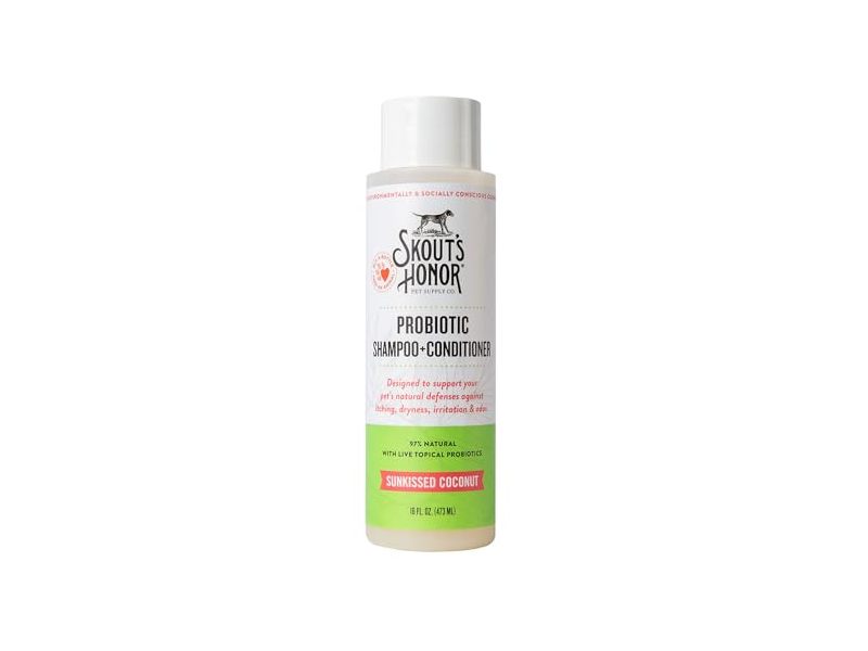 Skout’s Honor Probiotic Shampoo + Conditioner, Sunkissed Coconut, 473 mL