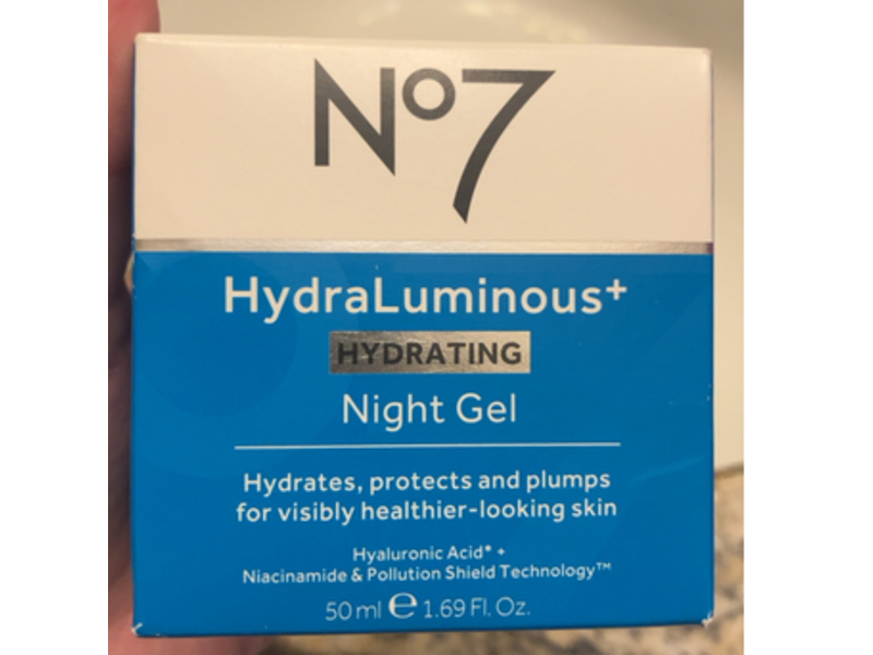 No7 HydraLuminous + Hydrating Night Gel Cream, 1.69 fl oz/50 mL