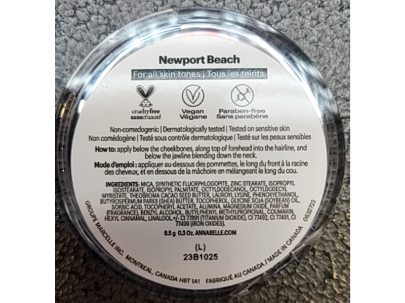 Annabelle Perfect Cocoa Butter Bronzing Powder, Newport Beach, 0.3 oz/8.5 g