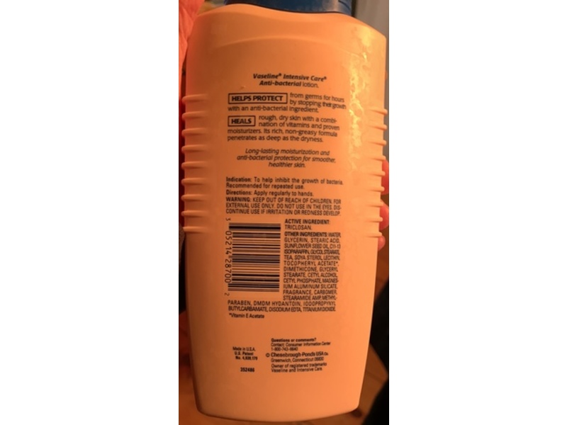 Vaseline Anti Bacterial Hand Lotion, 11.0 fl oz/325 mL