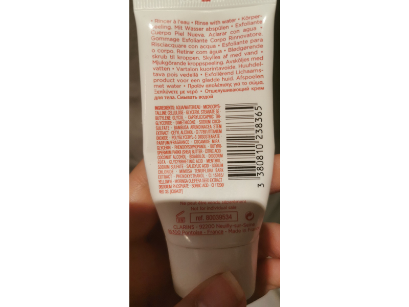 Clarins Exfoliating Body Scrub For Smooth Skin, Bamboo Powers, 1 fl oz/30 mL