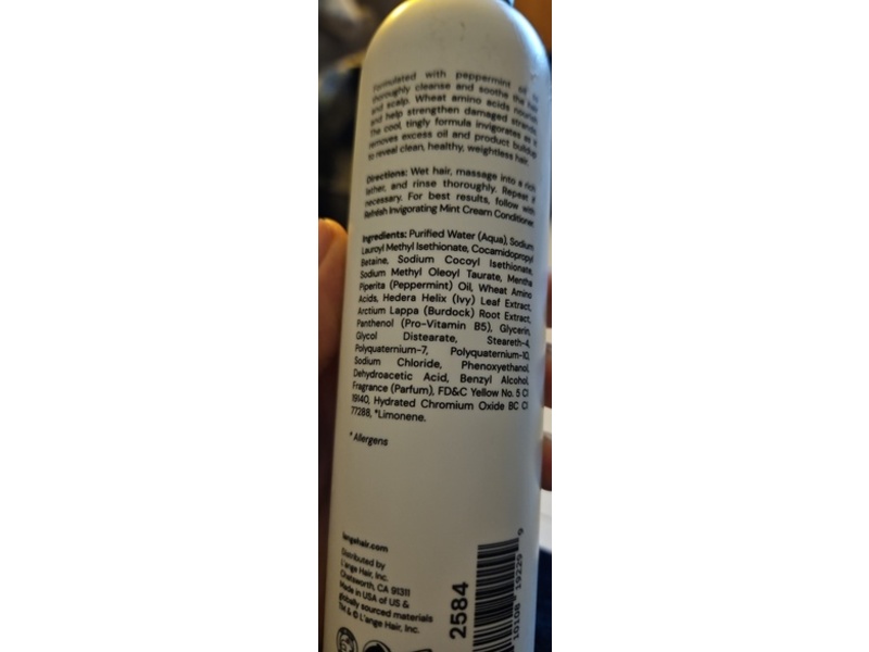 L'ange Tonique Invigorating Mint Shampoo, 8 fl oz/236 mL