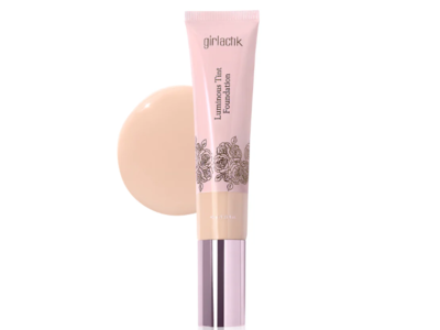 Girlactik 2-in-1 Luminous Tint Foundation, F2 Light, 1.35 fl oz/40 mL