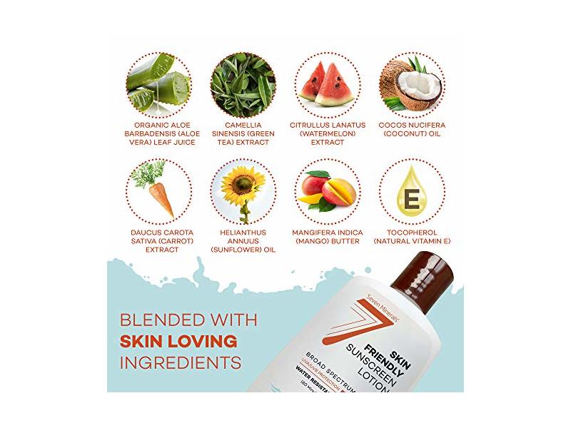 Seven Minerals Non-Mineral Sunscreen SPF 30, 8 fl oz Ingredients and Reviews