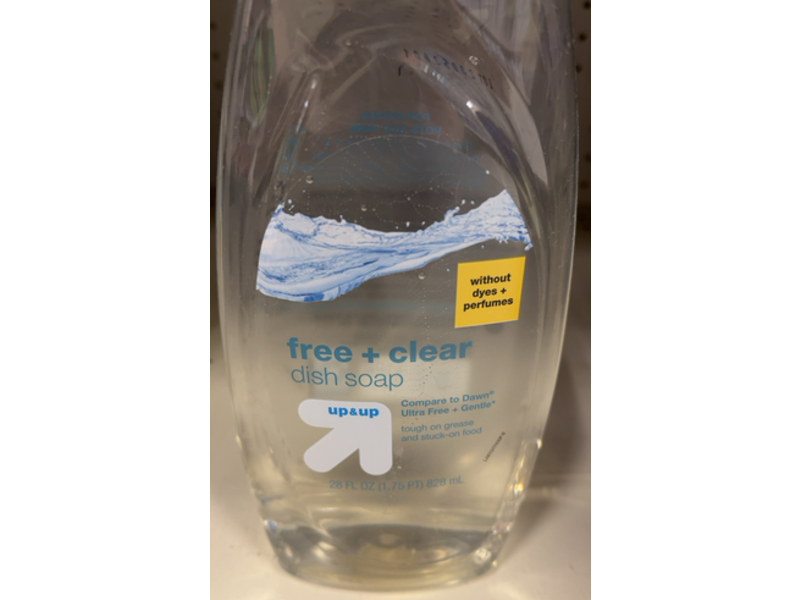 Up&Up Dish Soap, Free + Clear, 28 fl oz/828 mL