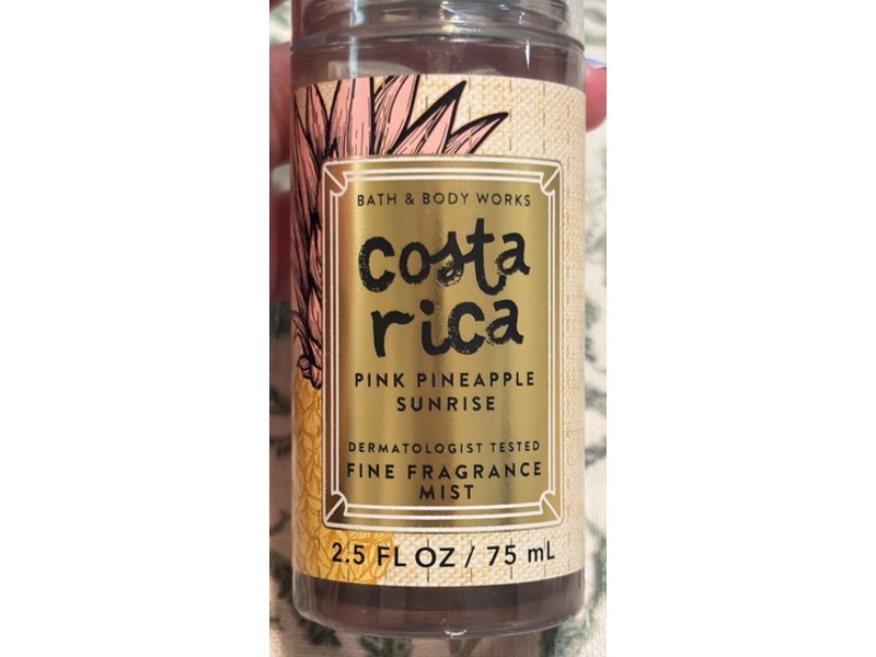 Bath & Body Works Costa Rica Fine Fragrance Mist, Pink Pineapple Sunrise, 2.5 fl oz/75 mL