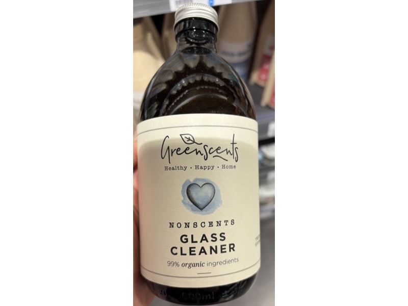 Greenscents Glass Cleanser, Nonscents, 500 mL