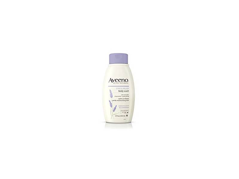 Aveeno Stress Relief Body Wash, Lavender Scented, 12 fl oz/354 mL