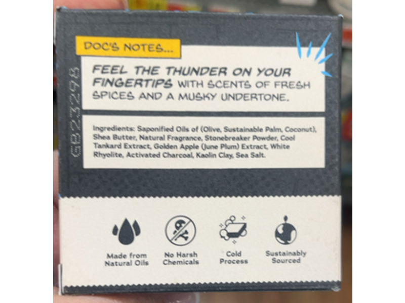 Dr. Squatch Marvel Men's Natural Soap, Divine Storm Medium Grit, 5 oz