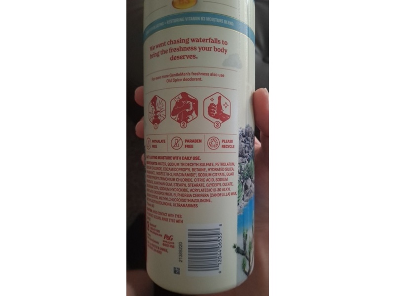 Old Spice Gentle Man's Exfoliating Body Wash, Blue Agave, 26 fl oz/768 mL