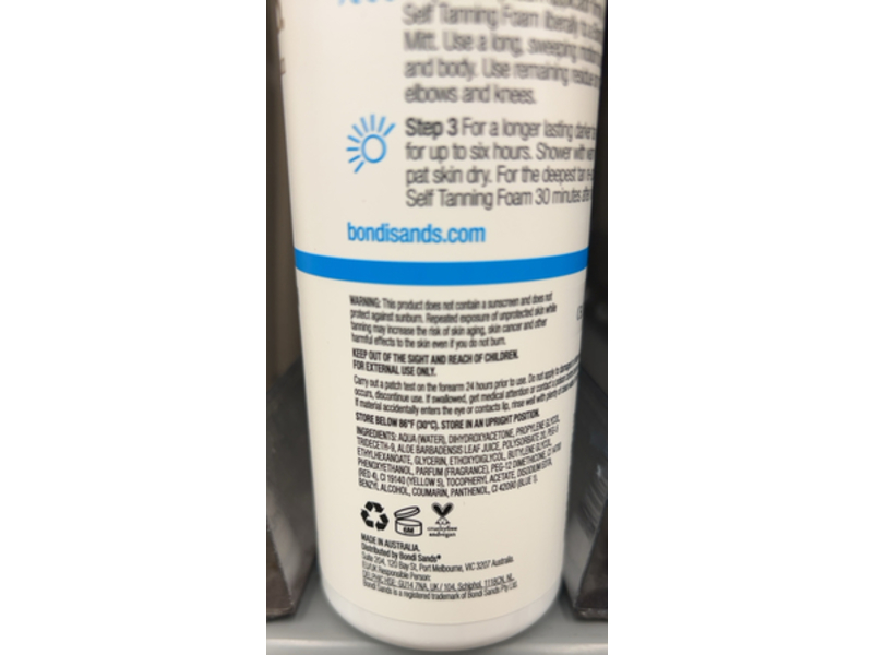Bondi Sands Self Tanning Foam, Light/Medium, 5.07 fl oz/150 mL