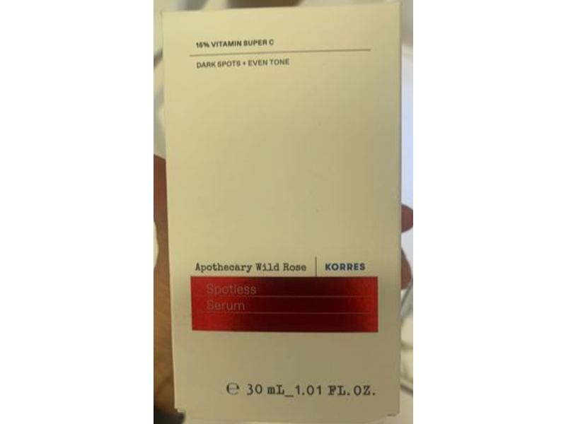 Korres Apothecary Wild Rose Spotless Serum, 15% Vitamin Super C, 1.01 fl oz/30 ml