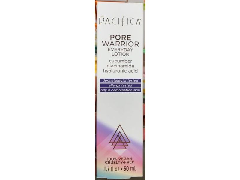 Pacifica Pore Warrior Everyday Lotion, Cucumber, Niacinamide, Hyaluronic Acid, 1.7 fl oz/50 mL