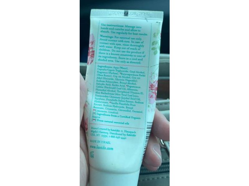 Lavido Nurturing Hand Cream, Patchouli & Vanilla, 2.36 fl oz/70 ml