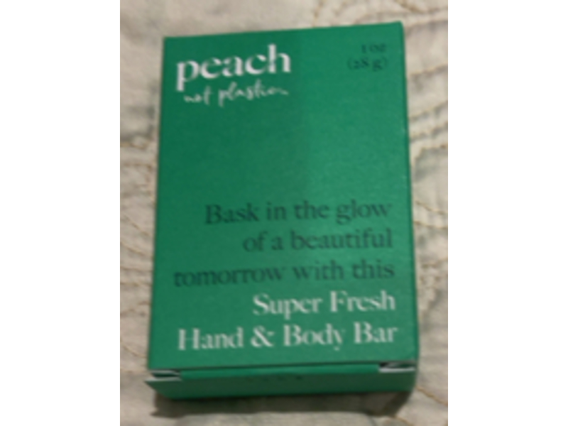 Peach not Plastic Super Fresh Hand & Body Bar, 1oz/28 g