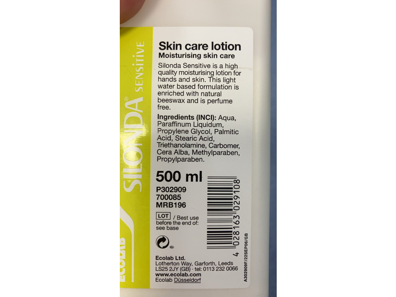 Ecolab Silonda Skin Care Lotion, 500 mL