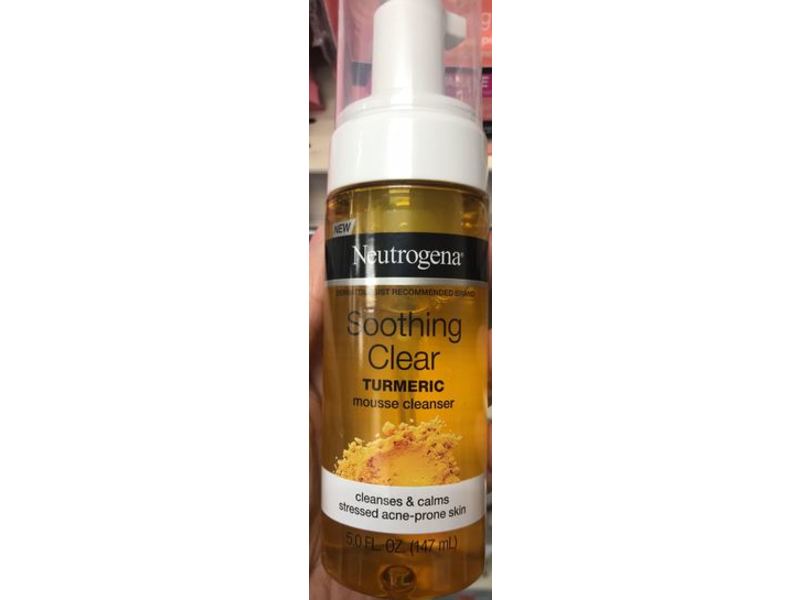 Neutrogena Soothing Clear Mousse Cleanser, Turmeric, 5 fl oz/147 mL