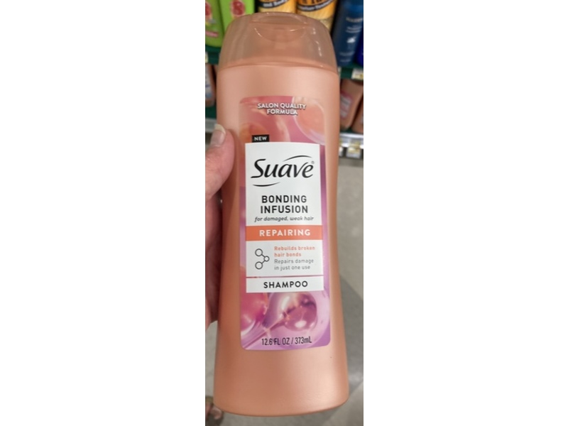 Suave Bonding Infusion Repairing Shampoo, 12.6 fl oz/373 mL