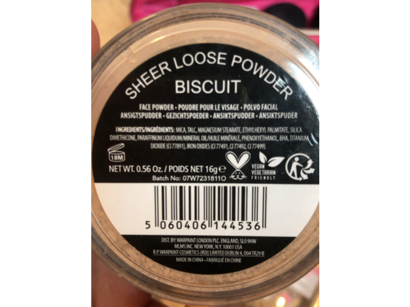 W7 Sheer Loose Powder, Biscuit, 0.56 oz/16 g