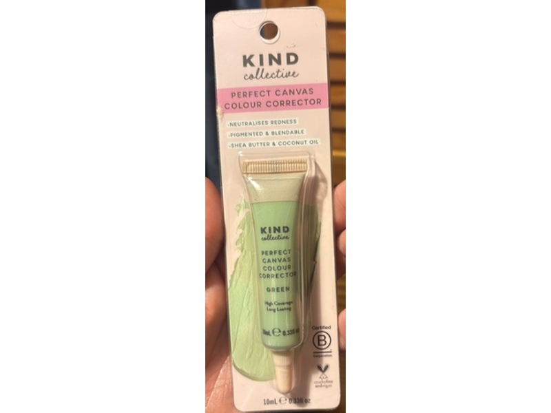 Kind Collective Perfect Canvas Colour Corrector, Green, 0.33 fl oz/10 mL