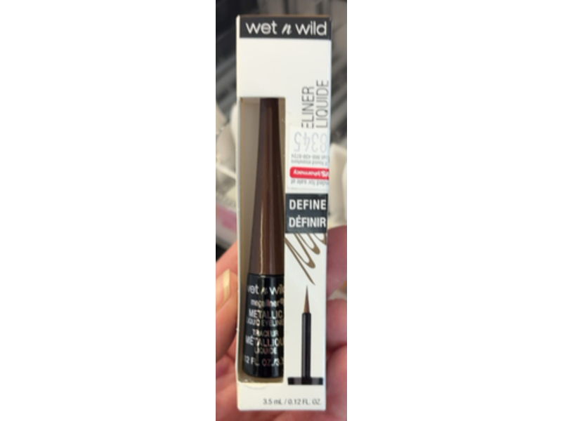 Wet n Wild MegaLiner Liquid Eyeliner, Metallic Brown, 0.12 fl oz/3.5 mL