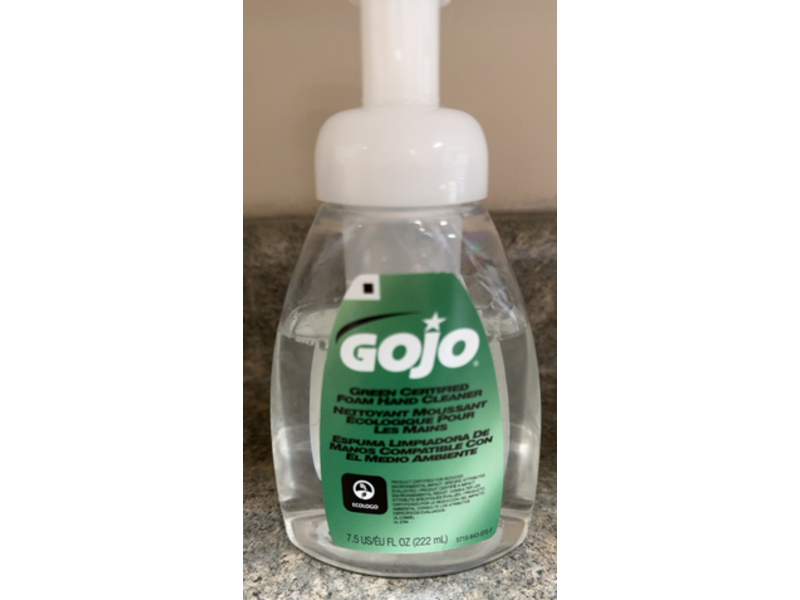 Gojo Green Certified Foam Hand Cleaner, 7.5 fl oz/222 mL