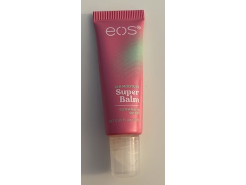 Eos Super Lip Balm, Strawberry Sorbet, 0.35 fl oz/10 mL