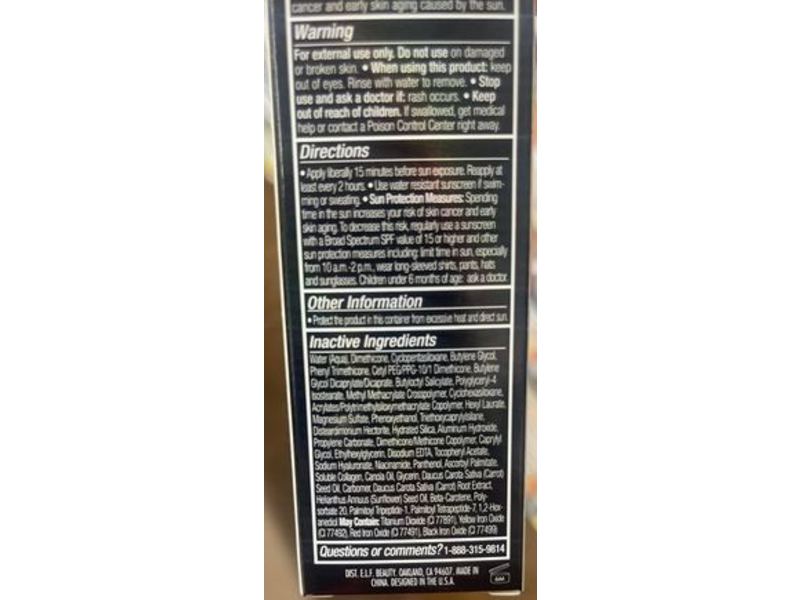 e.l.f. Camo CC Cream Color Correcting Foundation, SPF 30, Light 250 W, 1.05 oz/30 g