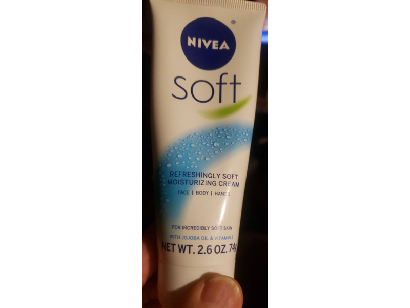 Nivea Soft Moisturizing Soft Cream, Jojoba Oil & Soft Skin, 2.6 oz/74 g, Pack Of 3