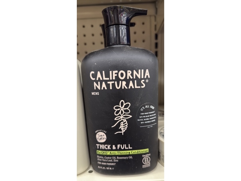 California Naturals Mens Thick & Full Anti-thinning Conditioner, 16.5 fl oz/487 mL